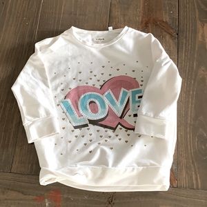 White “Love” Sweatshirt